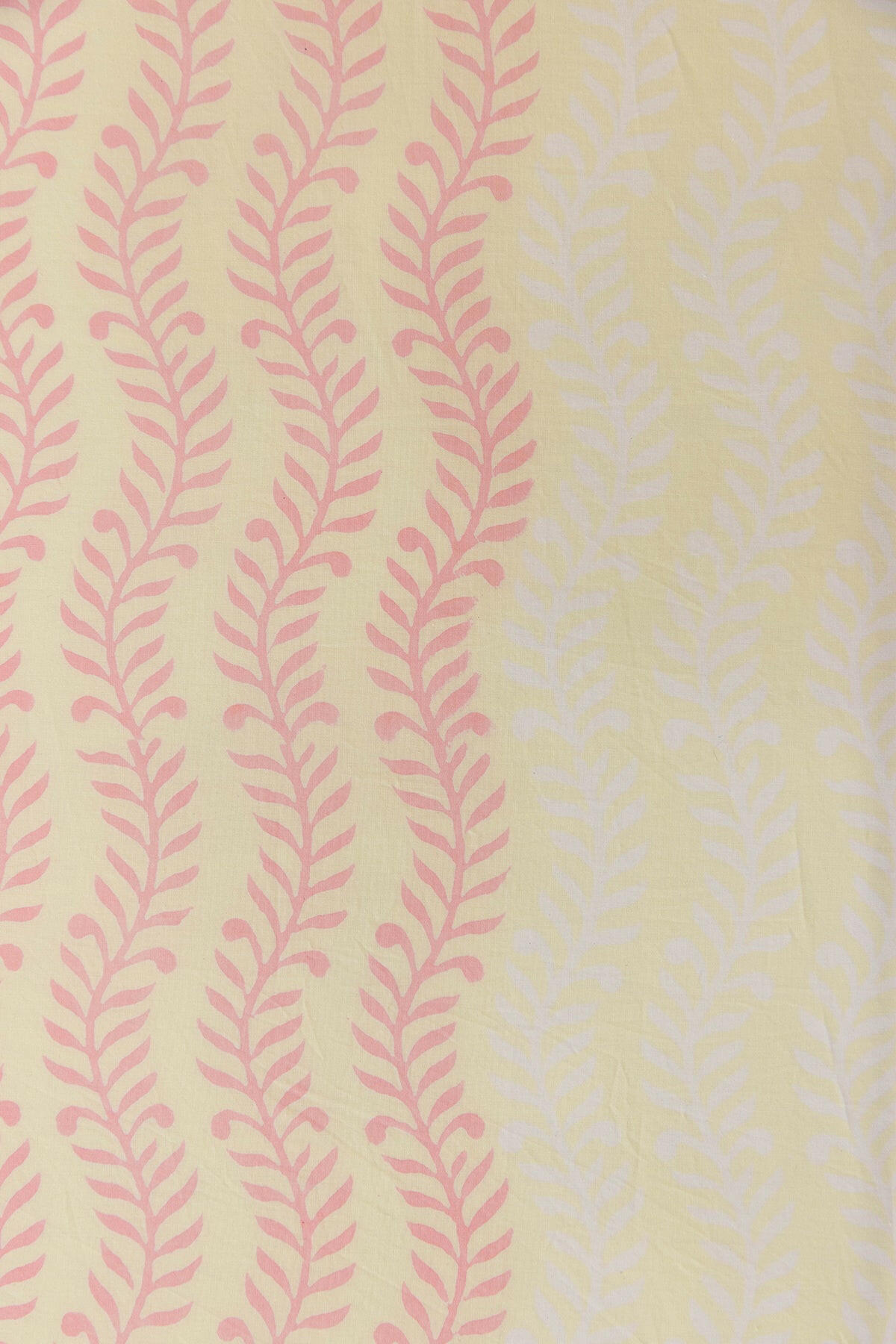 Light Yellow Abstract Cotton Bedcover