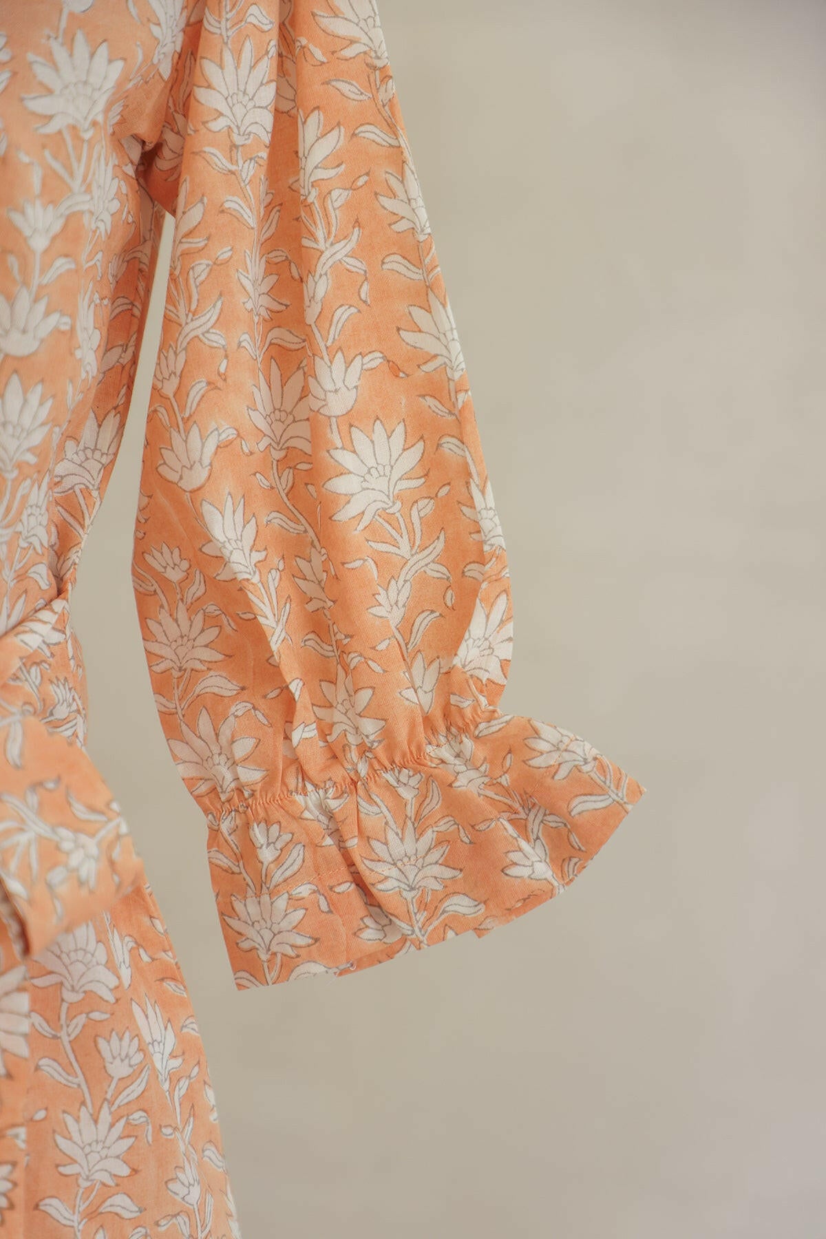 Orange Hand Block Printed Co-ord Set