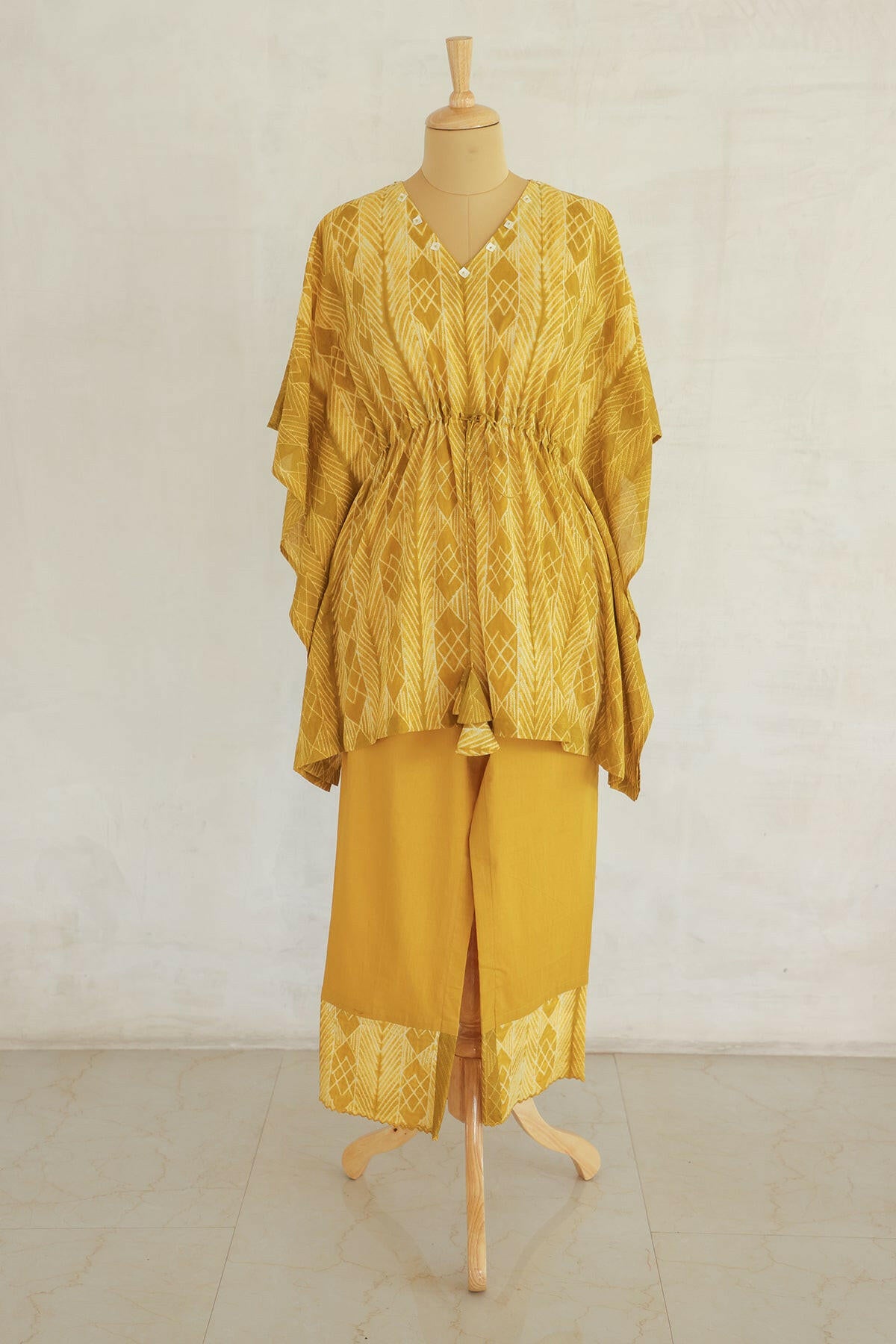 Lemon Mustard Kaftan Co-ord Set