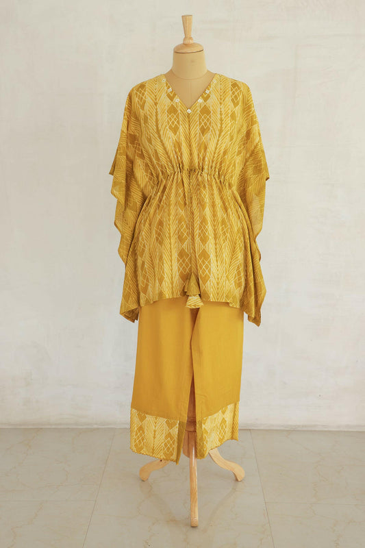 Lemon Mustard Kaftan Co-ord Set