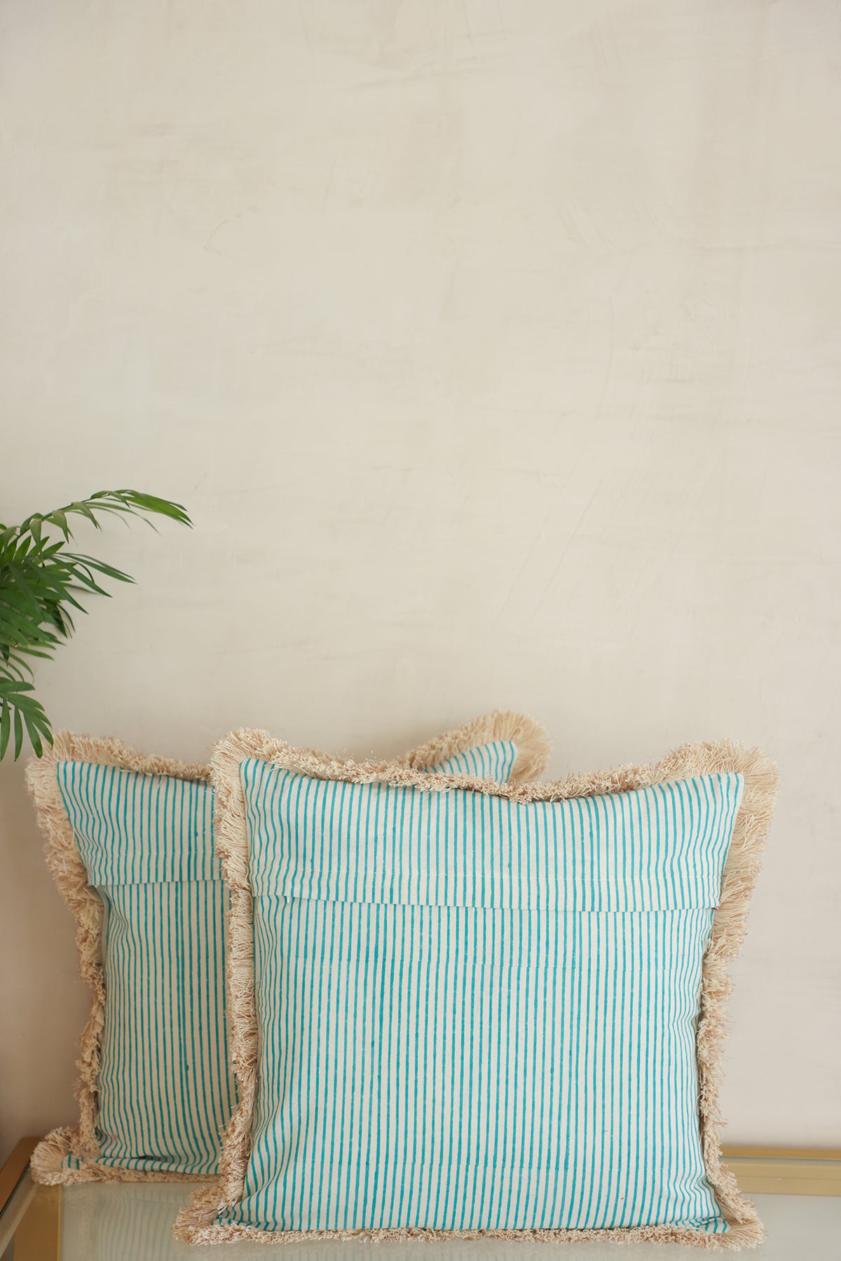 Floral Drama Hand Block Printed Cushion Cover Set