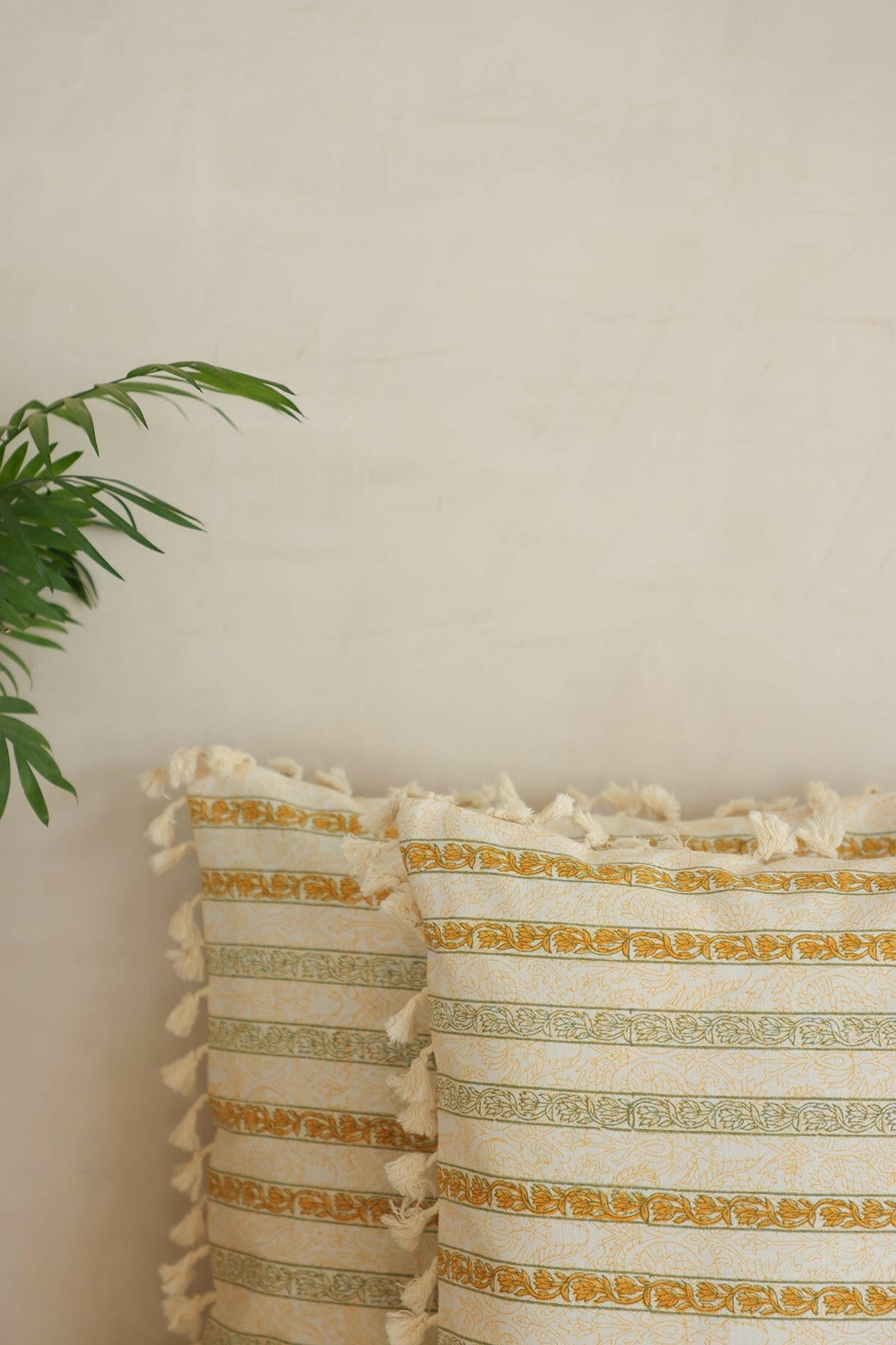 Yellow Floral Cushion Cover Set