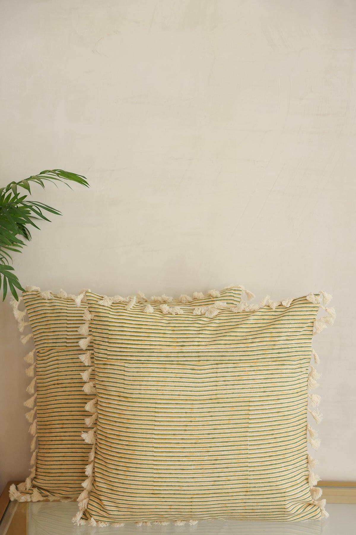 Yellow Floral Cushion Cover Set