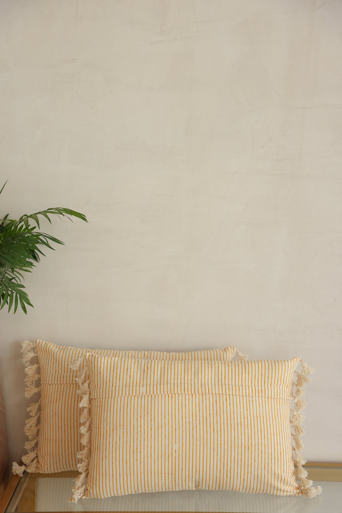 White Lily Cotton Cushion Cover Set