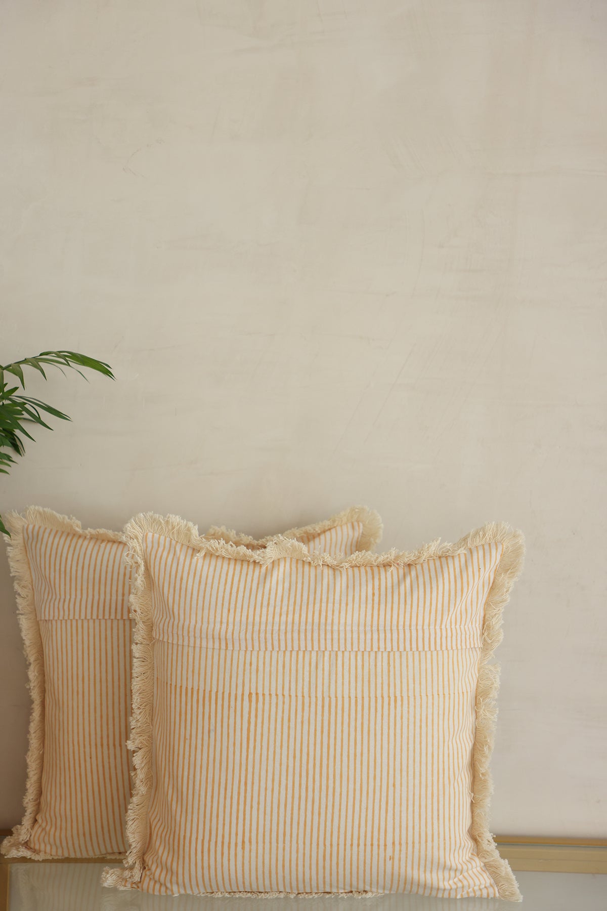 Green Floral Cotton Cushion Cover