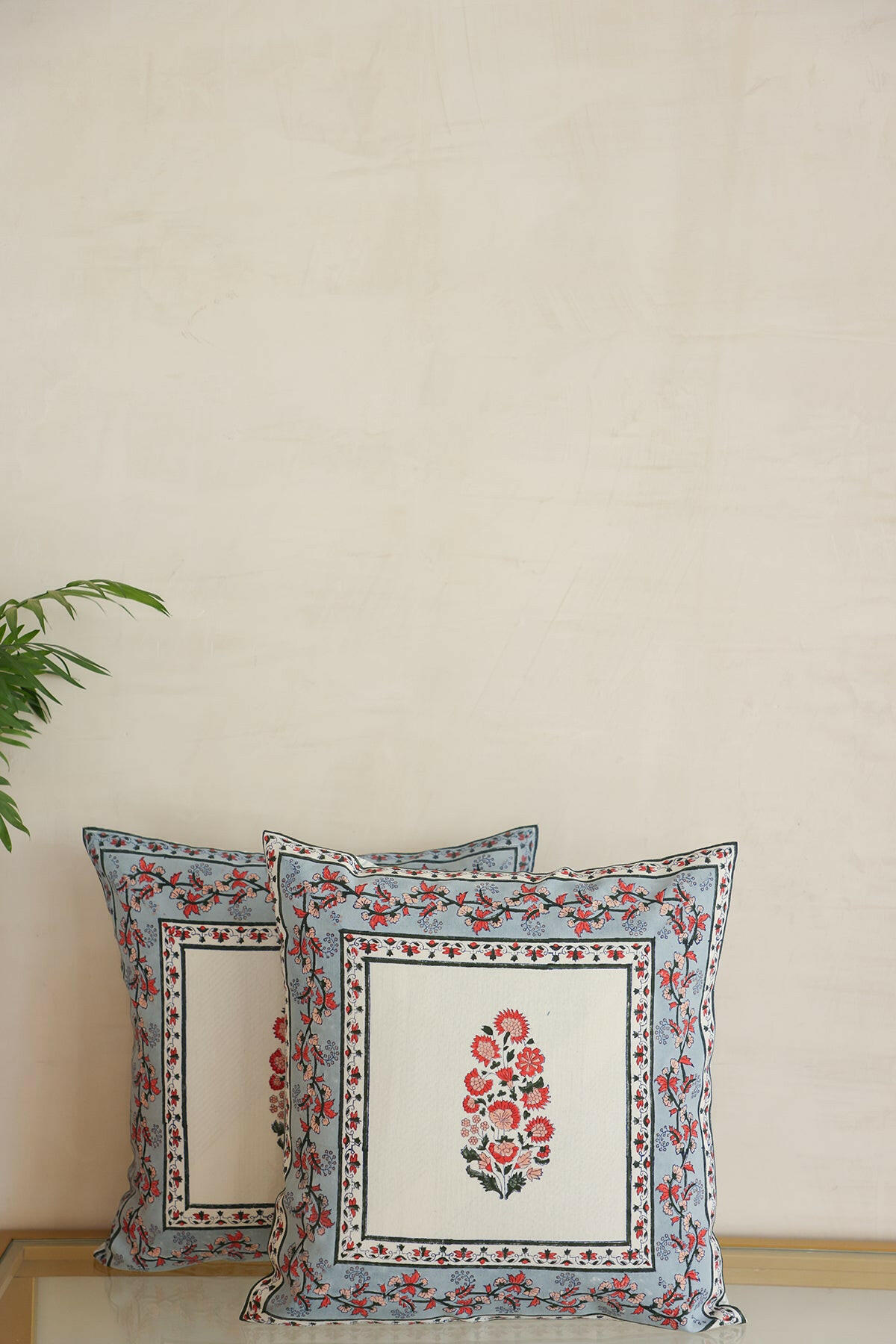 Floral Cotton Cushion Cover Set