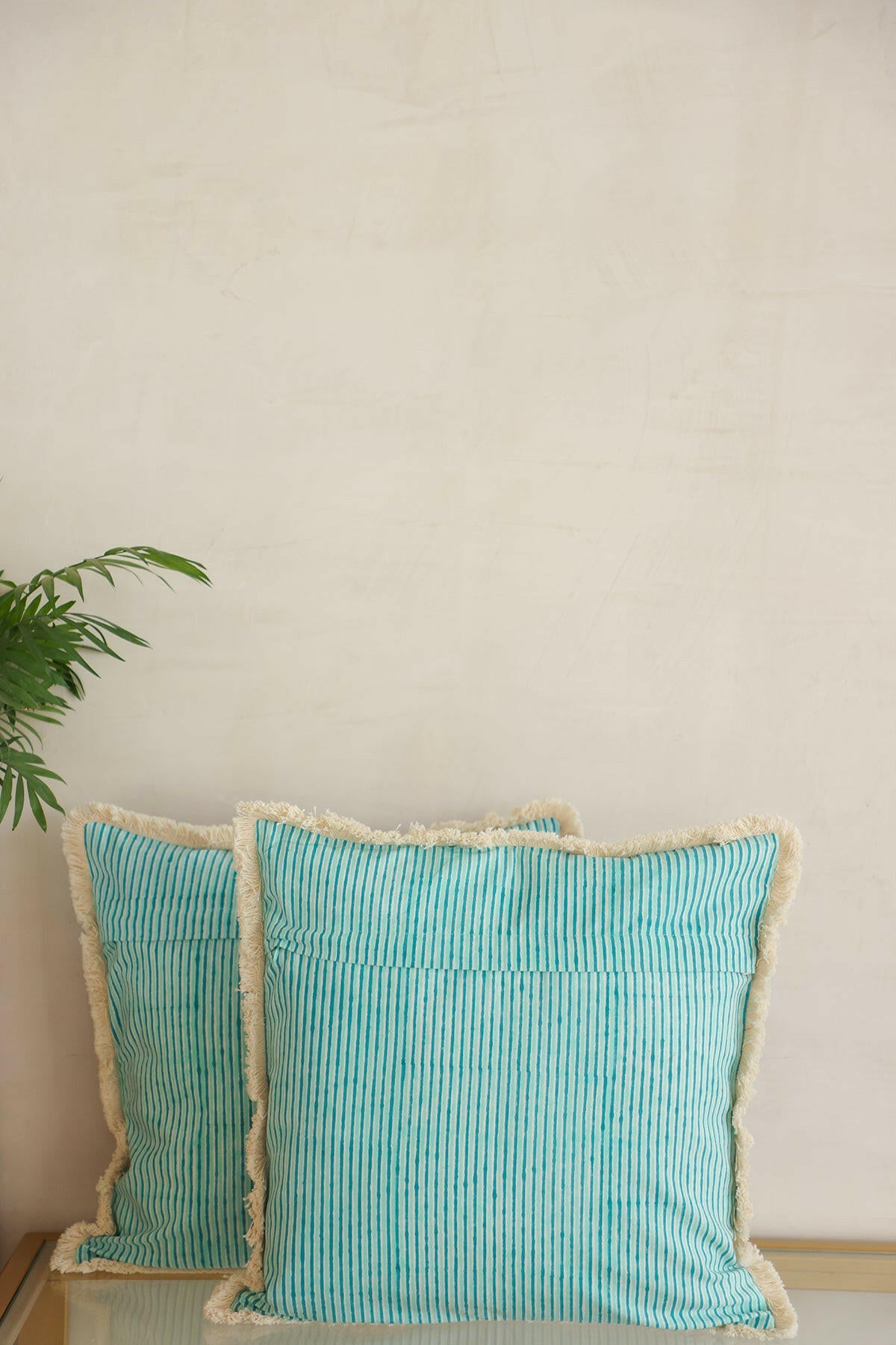 Blue Floral Cushion Cover Set