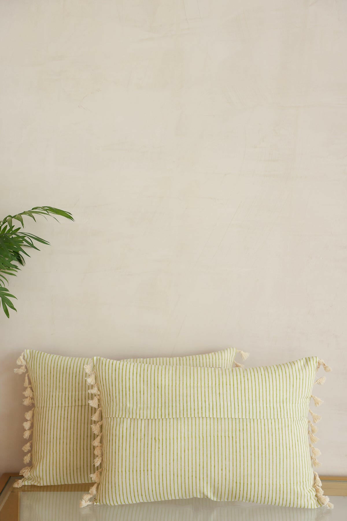 Pink Buta Cotton Cushion Cover Set