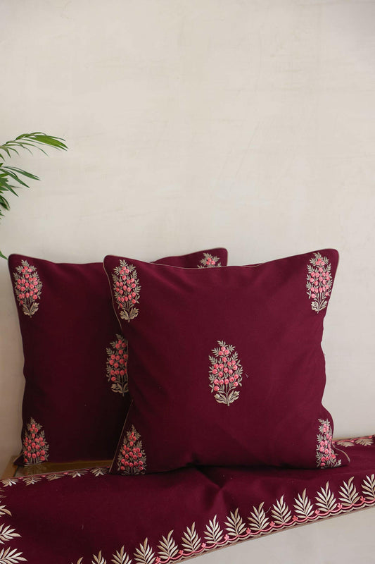 Red Dahilia Cushion & Runner Set