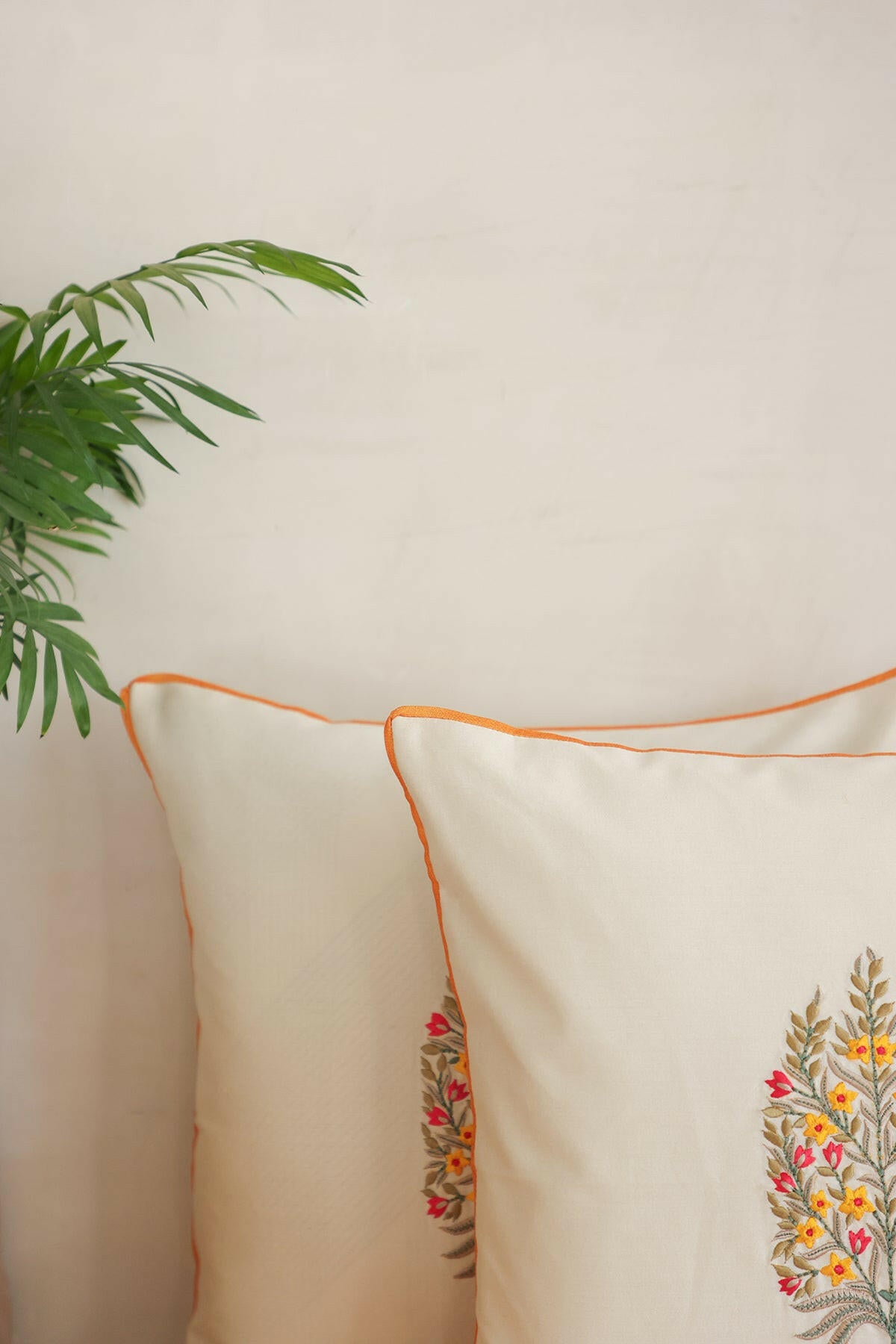 Yellow & Cream Cushion Runner Set