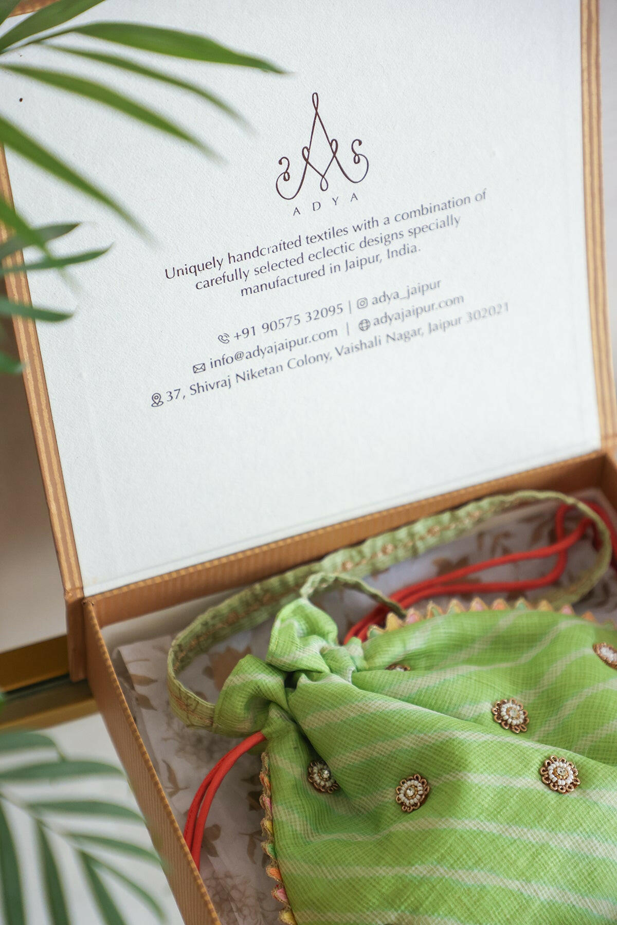 Leheriya Kota Silk Potli Bag