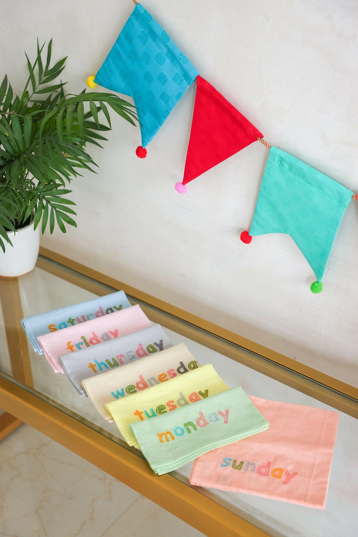 Weekday Napkin and Bunting Set
