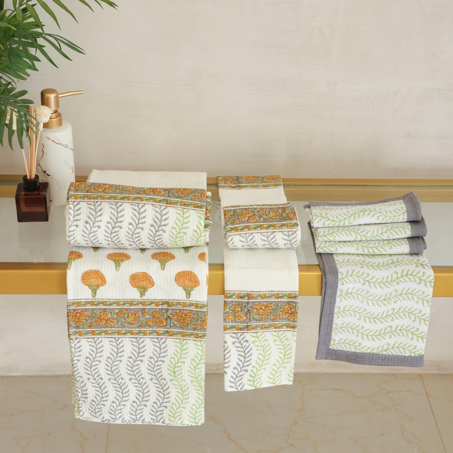 Marigold Honeycomb Towel Set