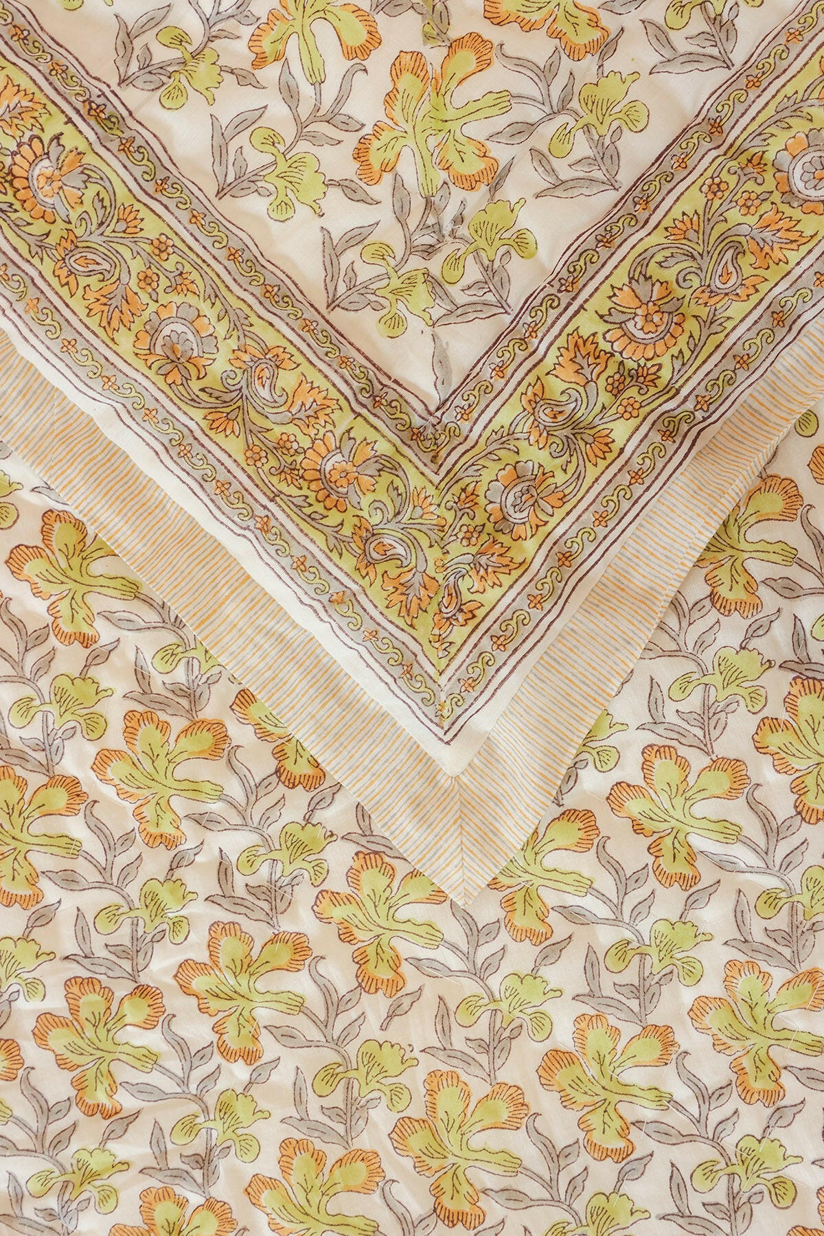 Kohirabi Green & Grey Cotton Quilt