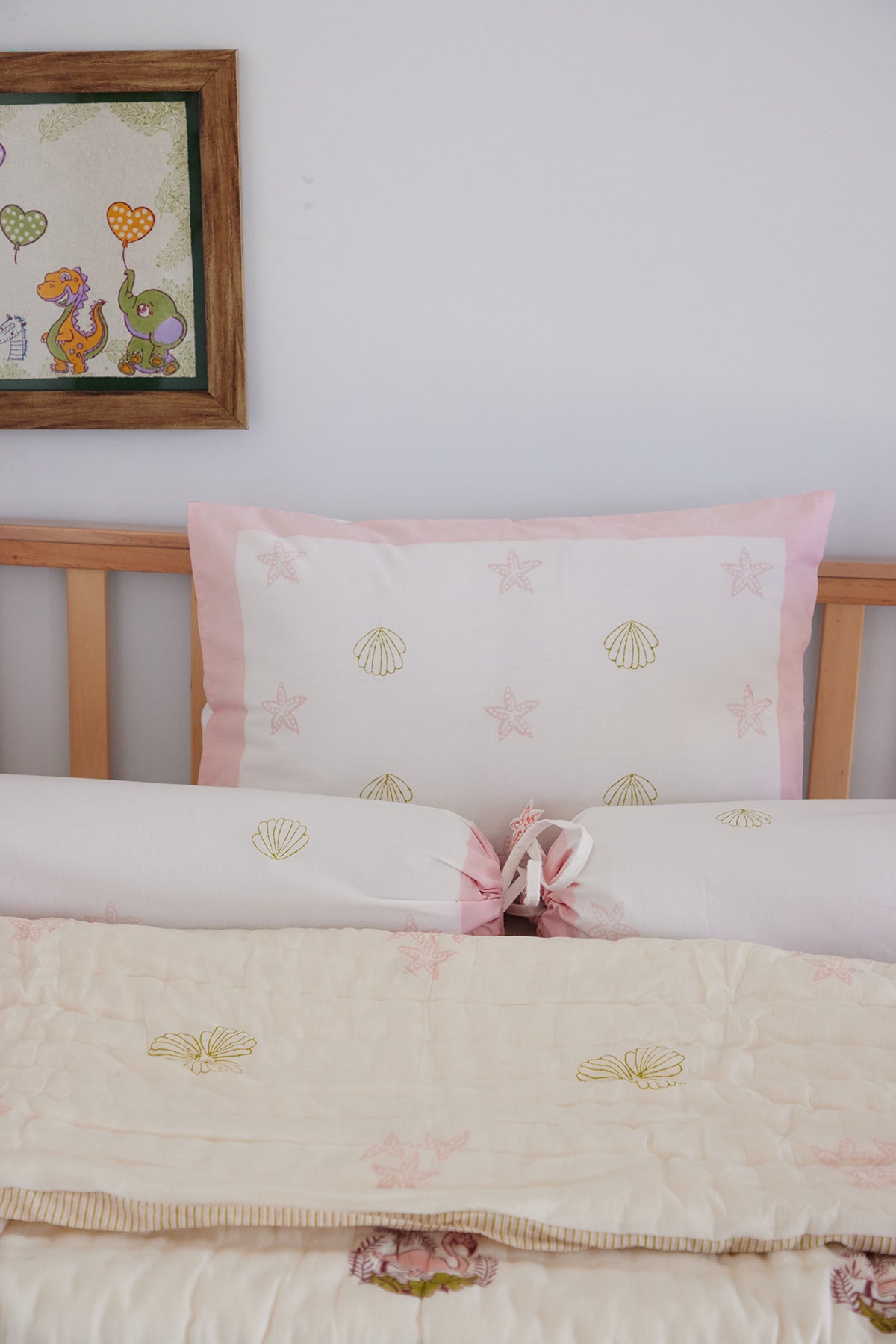Powder Pink Flamingo Baby Quilt