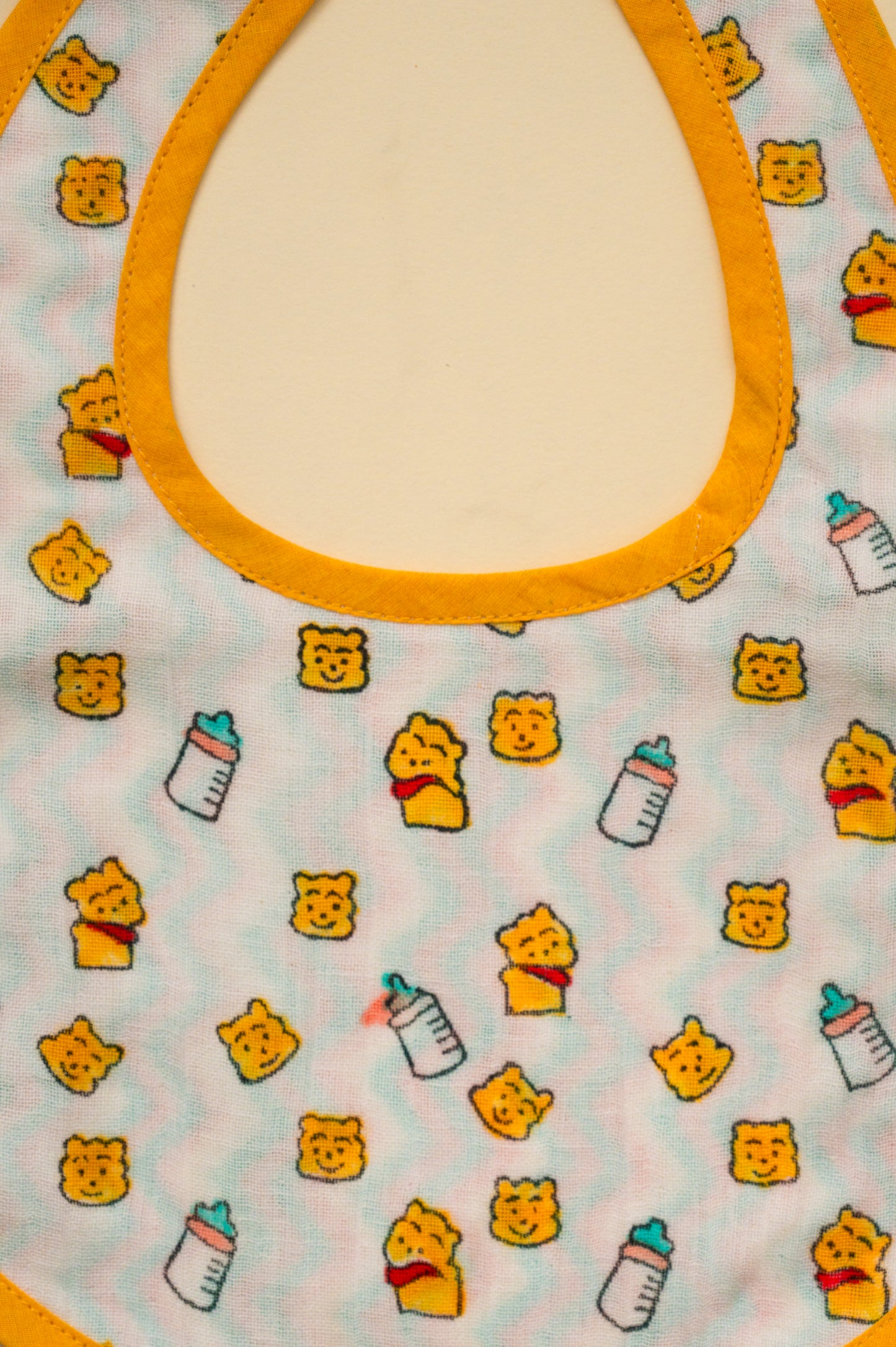 Yellow Cotton Reversible Bib - Pack of 2