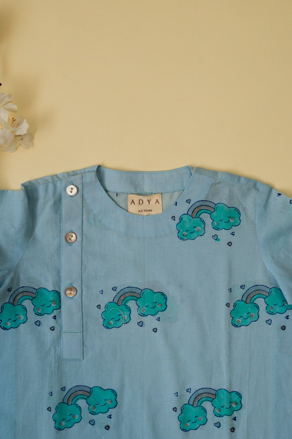 Light Blue Clouds Kids Night Suit