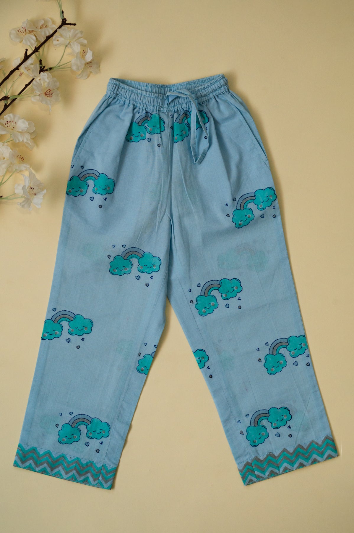 Light Blue Clouds Kids Night Suit