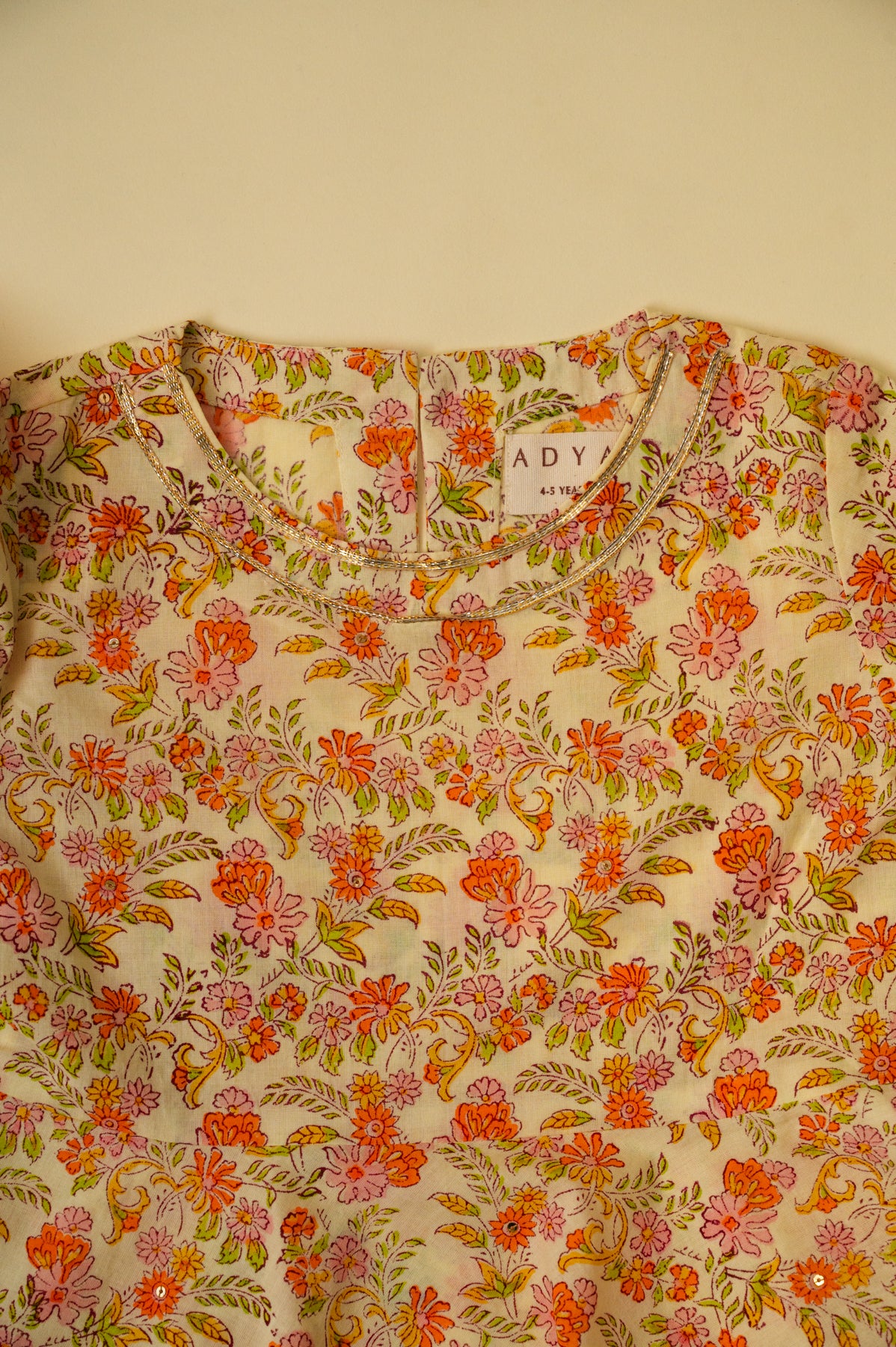 Lemon Yellow & Orange Kurta Sharara Set