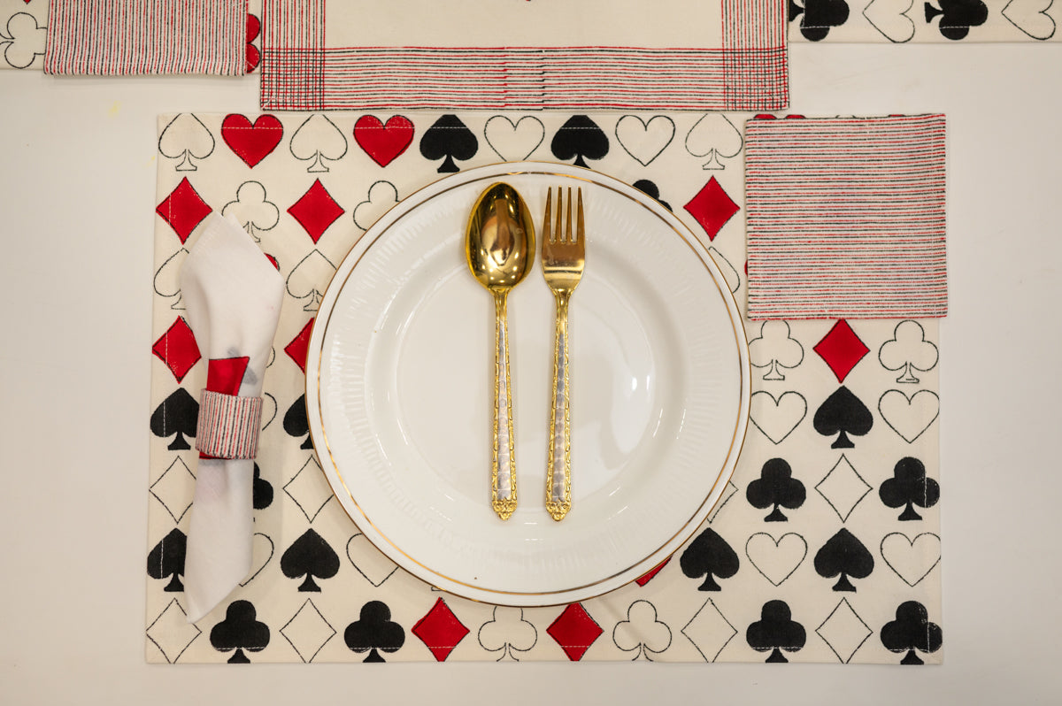 Poker Mania Dining Table Mat Set