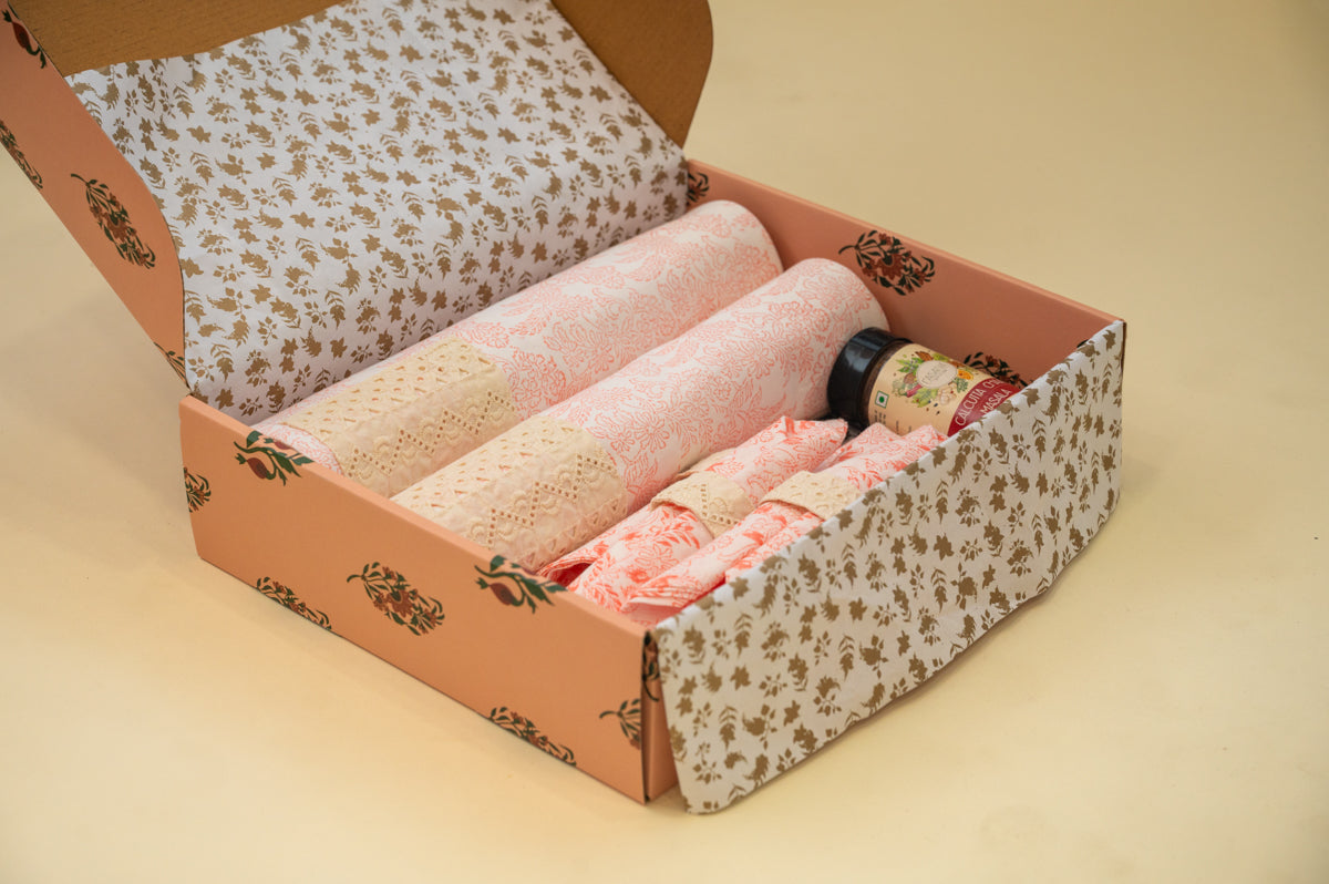 Orange Jaal Festive Table Mat Set