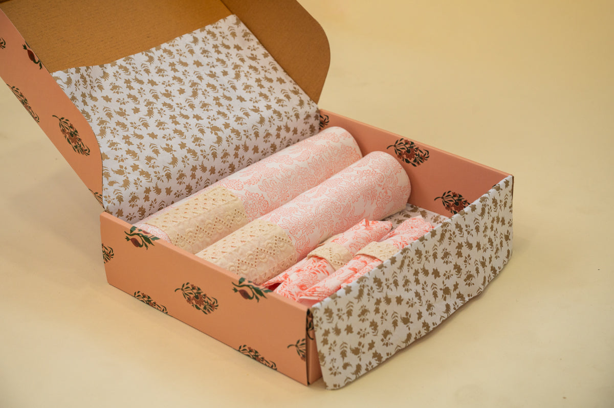 Orange Jaal Festive Table Mat Set