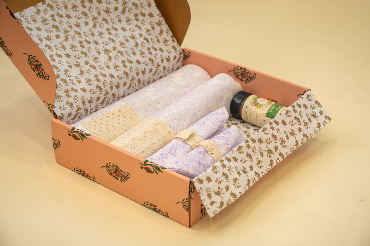 Purple Jaal Festive Table Mat Set