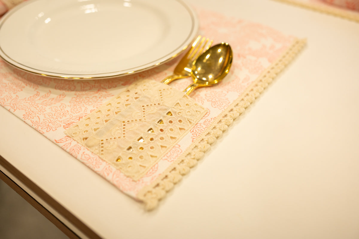 Orange Jaal Festive Table Mat Set