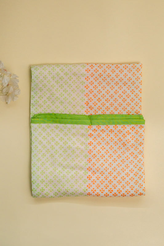 Orange & Green Geometric Cotton Swaddle