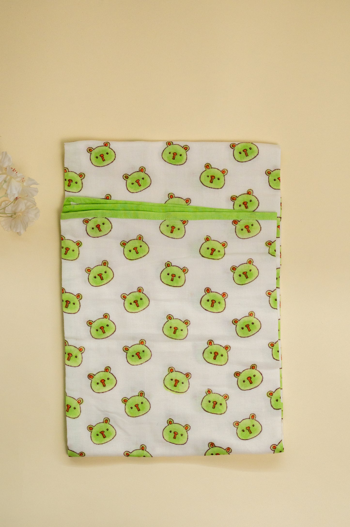 Green Panda Cotton Swaddle