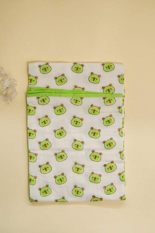 Green Panda Cotton Swaddle