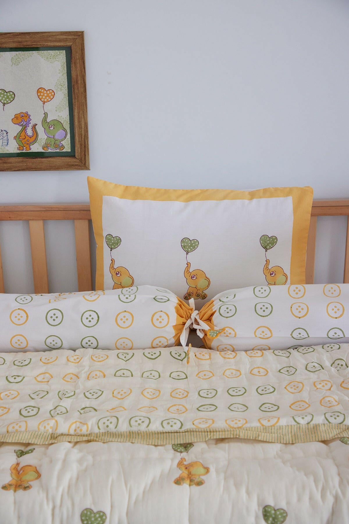 Ellie The Elephant Cot Set