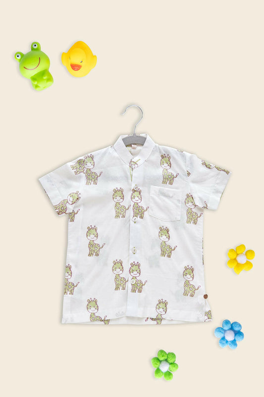 Lime Green Giraffe Shirt