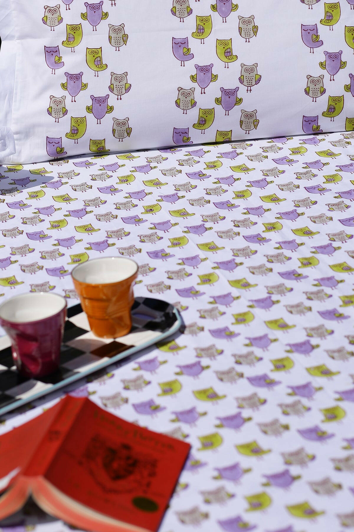 Orchid Candy Owl Kids Bedsheet