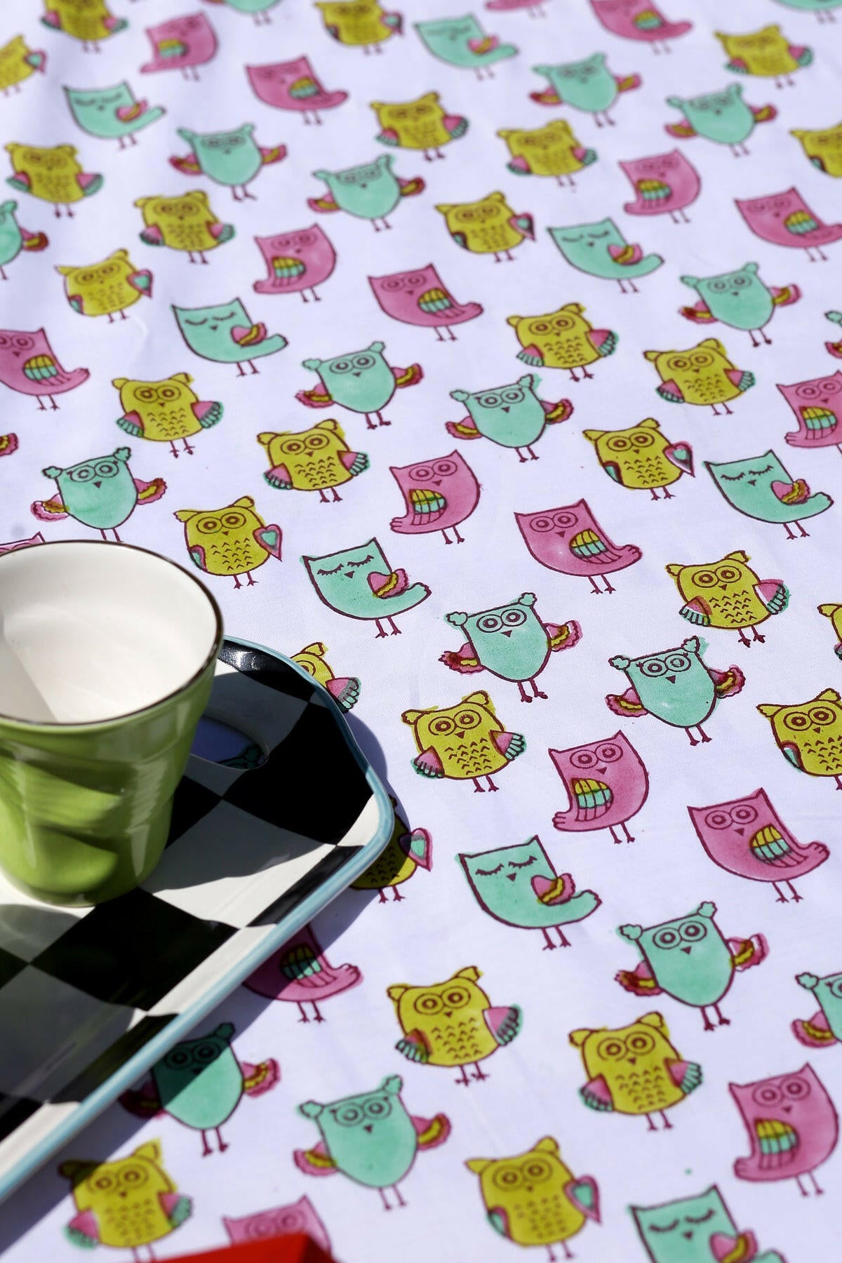Sea Green Owl Kids Bedsheet