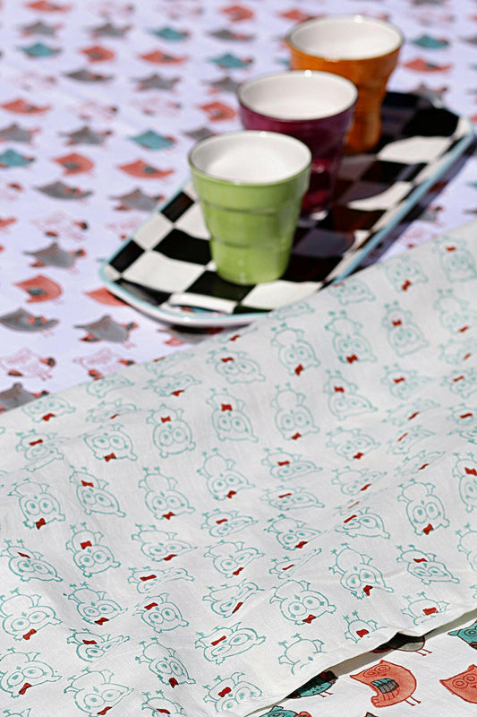 Peach Owl Cotton Dohar