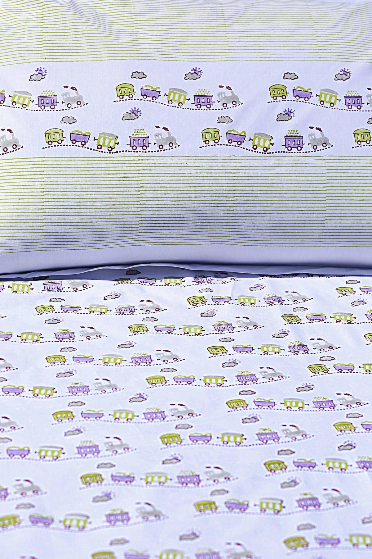 The Lilac Train Kids Bedsheet - Adya