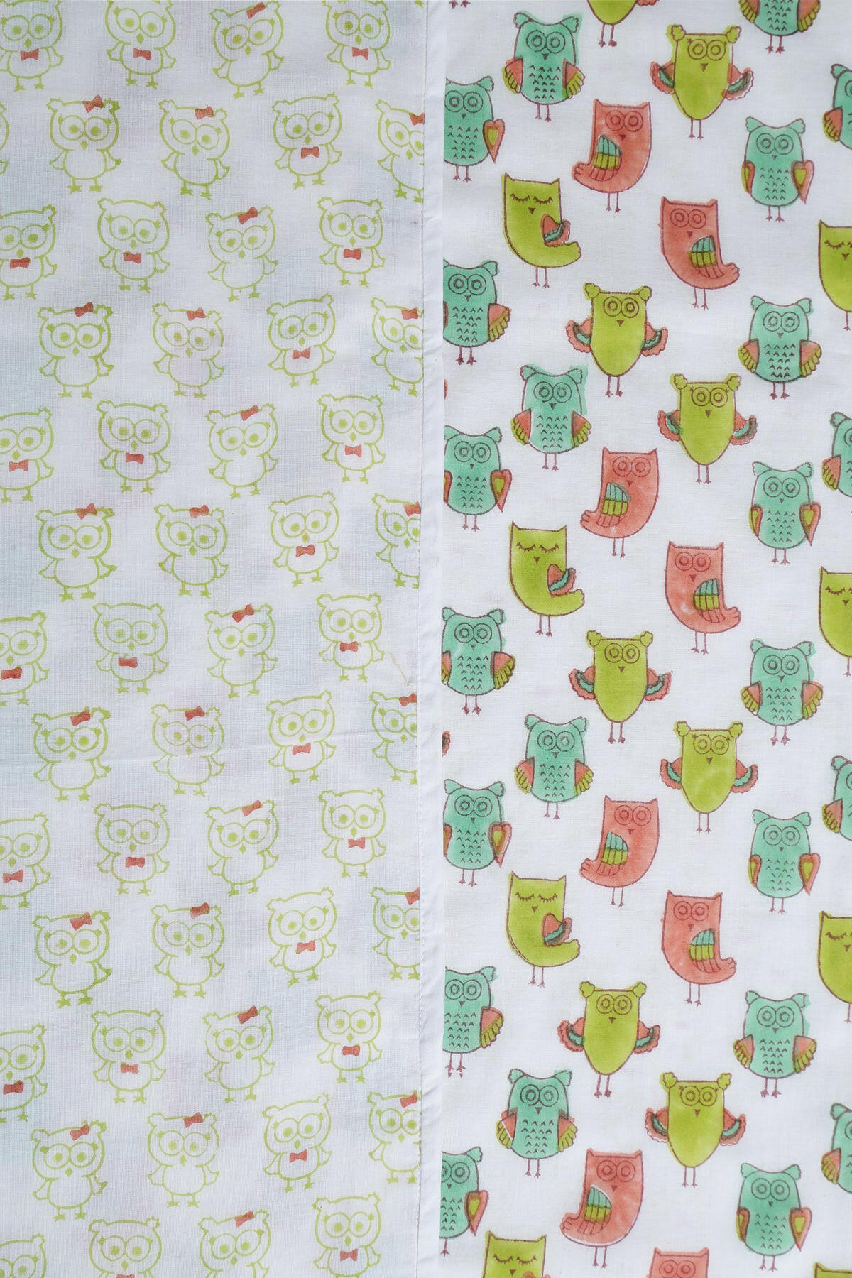 Pink Poppy Owl Cotton Dohar