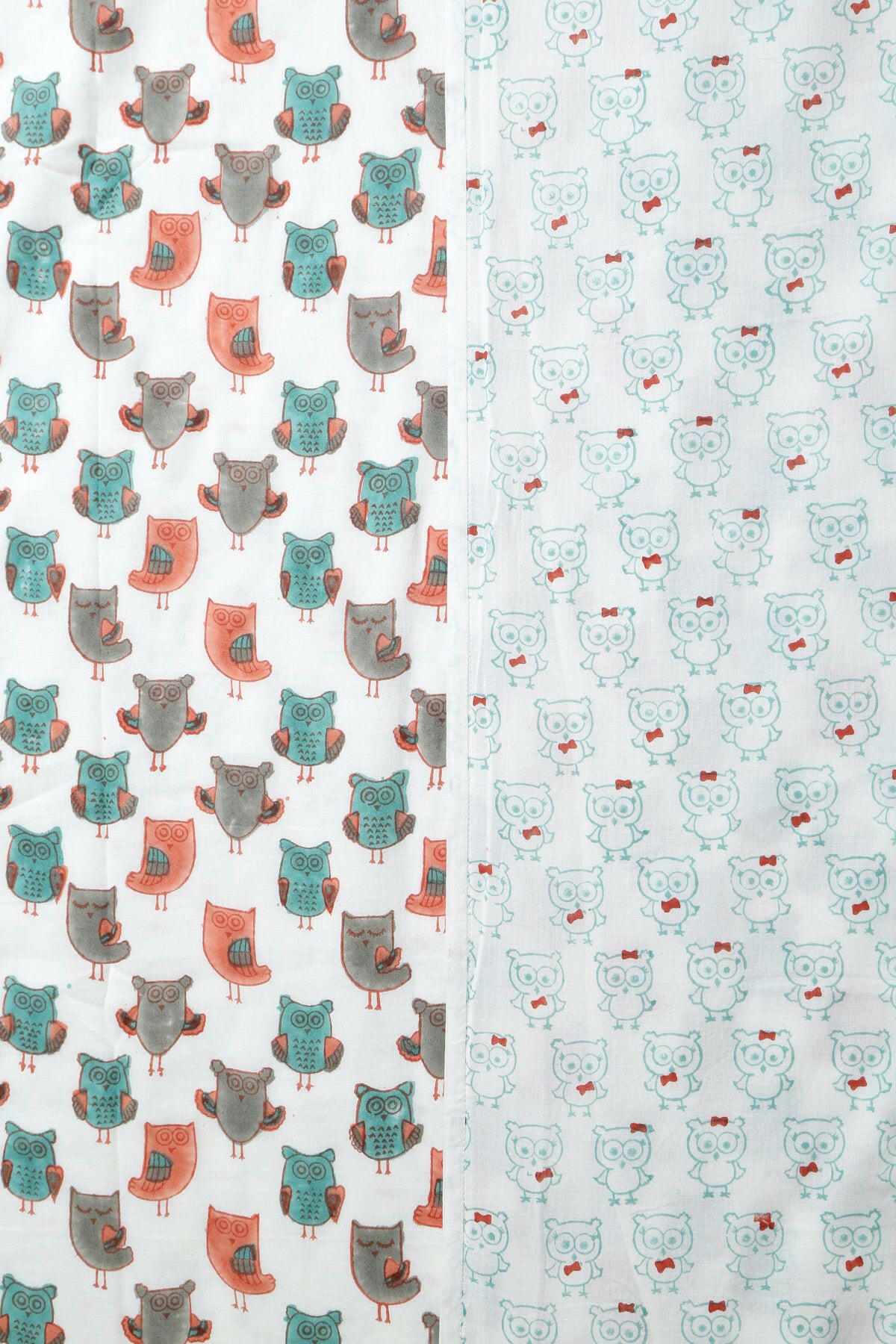 Peach Owl Cotton Dohar