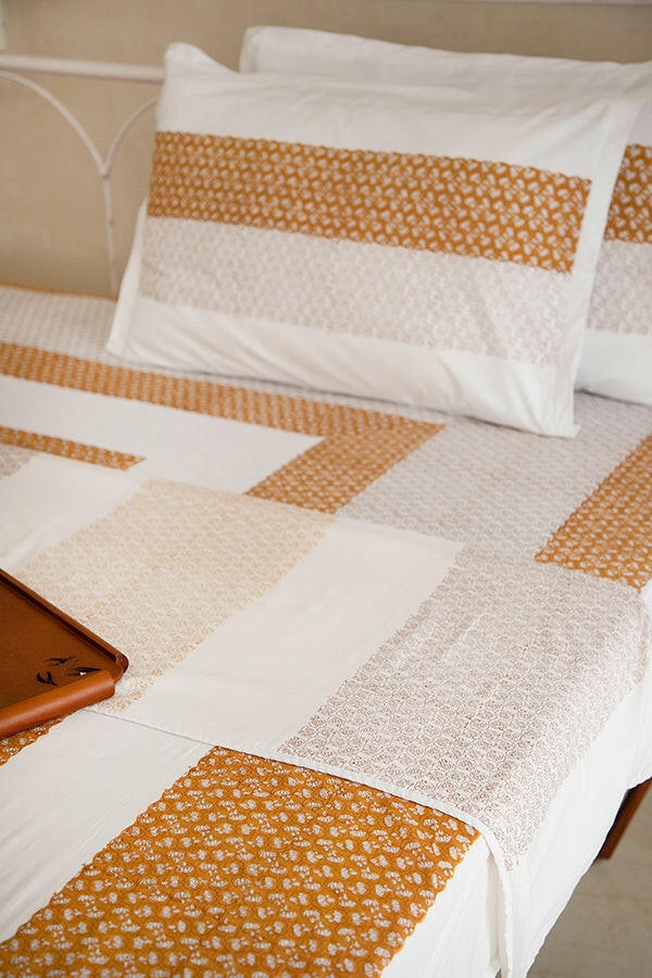 Caramel Brown Water Lotus Cotton Dohar
