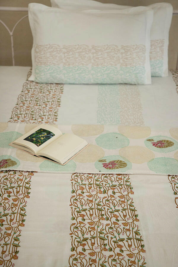 Carmine & Caramel Lotus Cotton Dohar