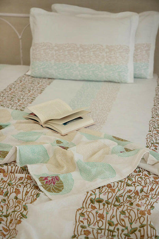Carmine & Caramel Lotus Cotton Dohar