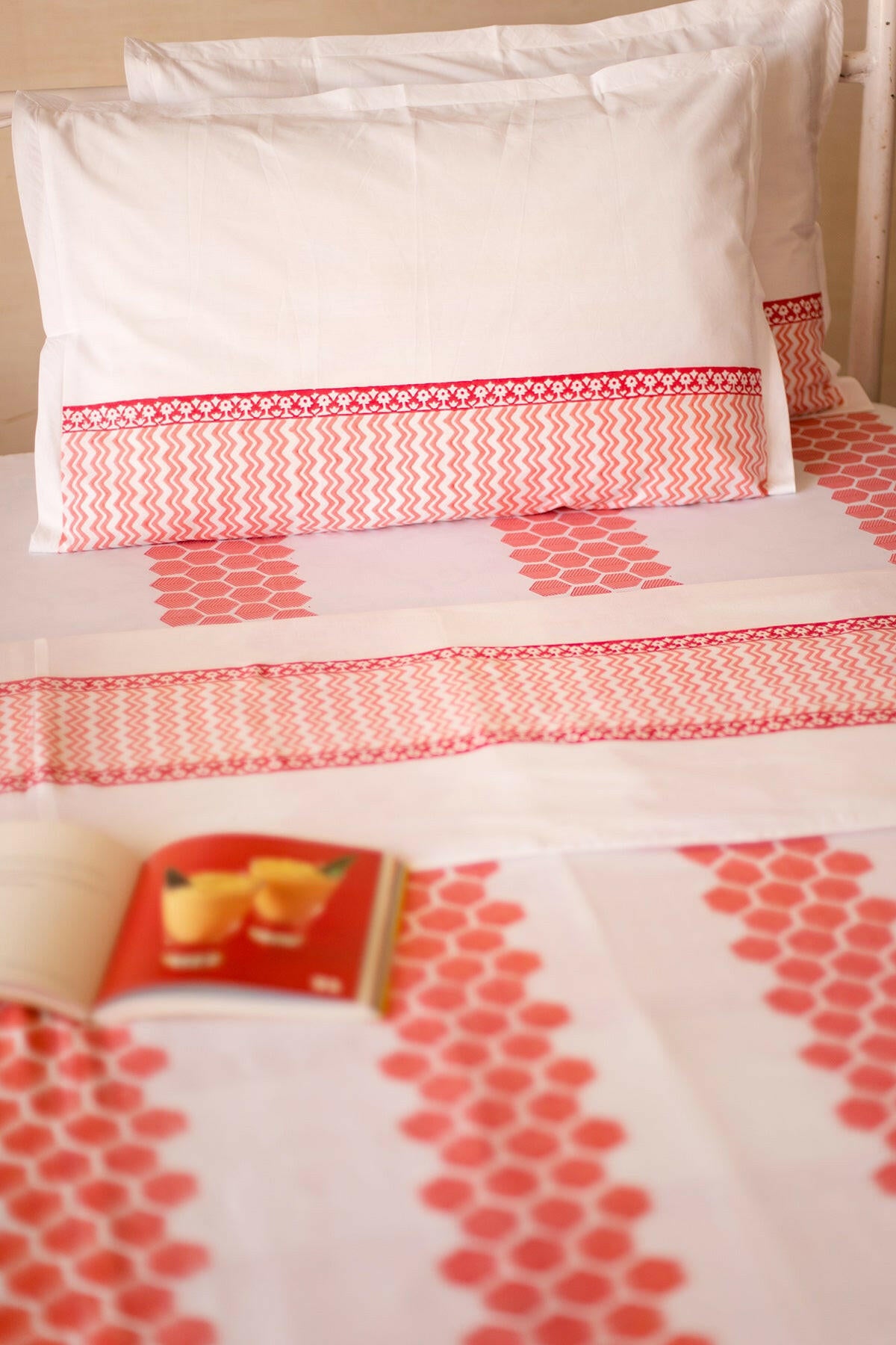 Red Maple Honeycomb Cotton Dohar