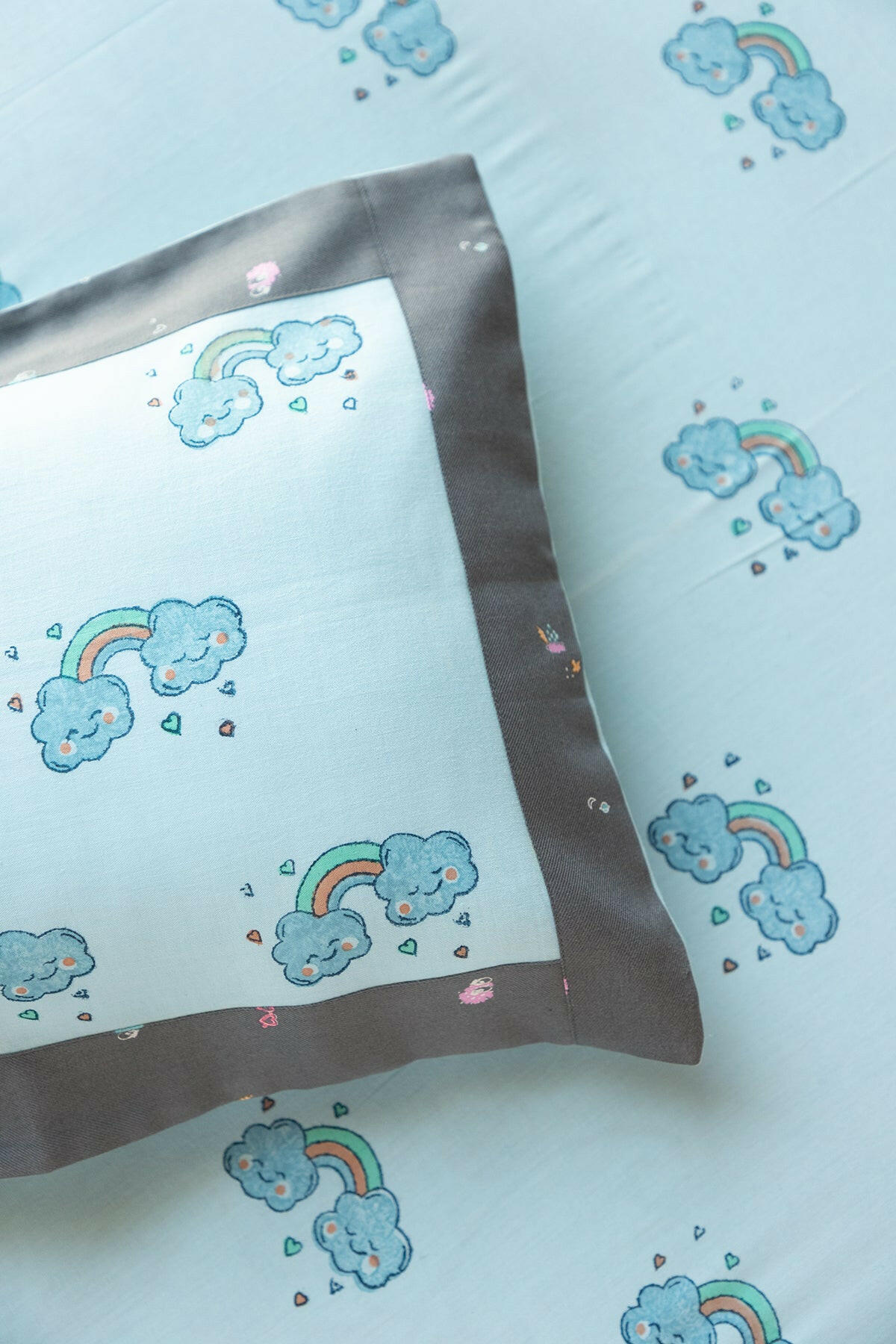 Sky Blue Cloud Cot Set