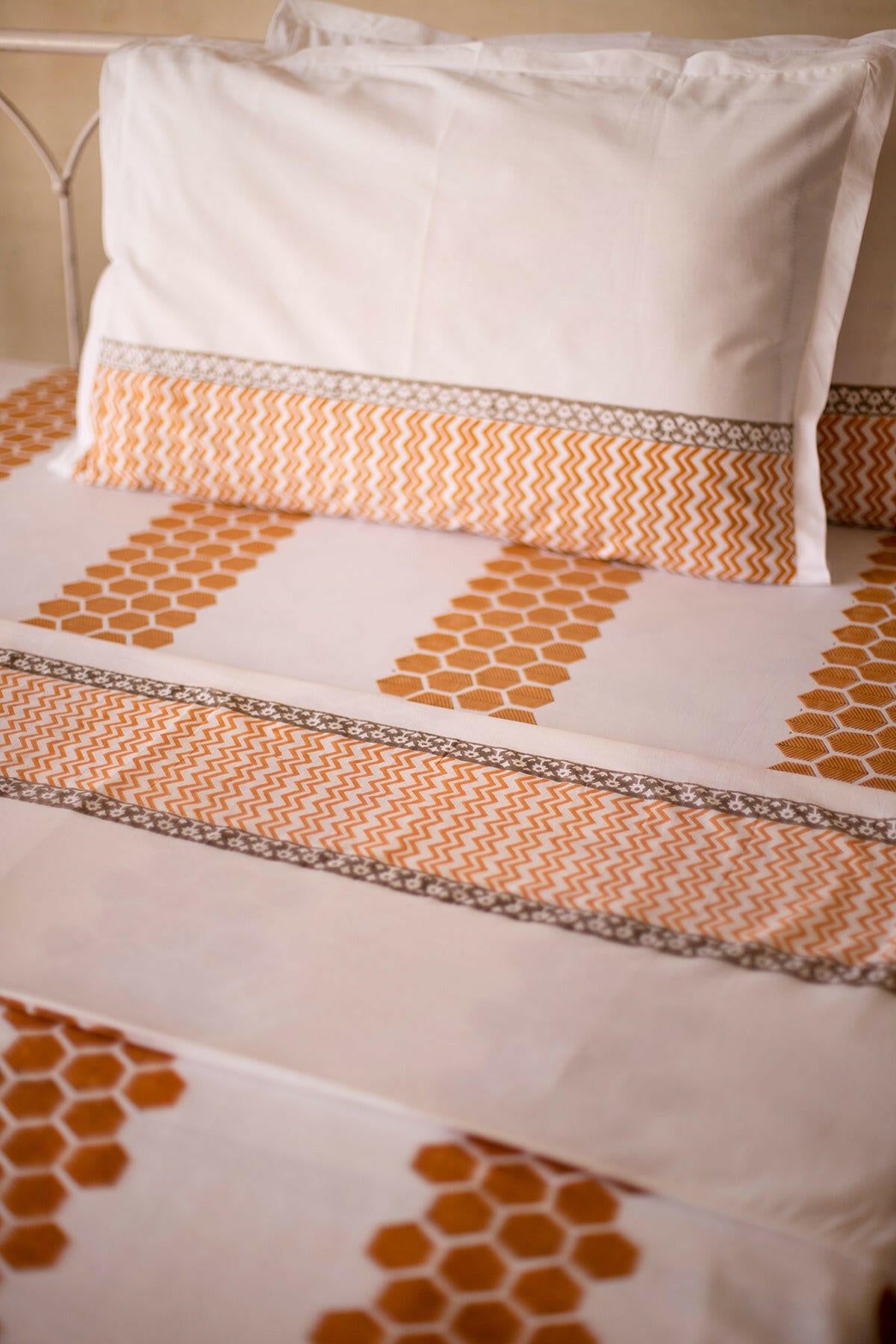 Mustard & Ash Honeycomb Cotton Dohar