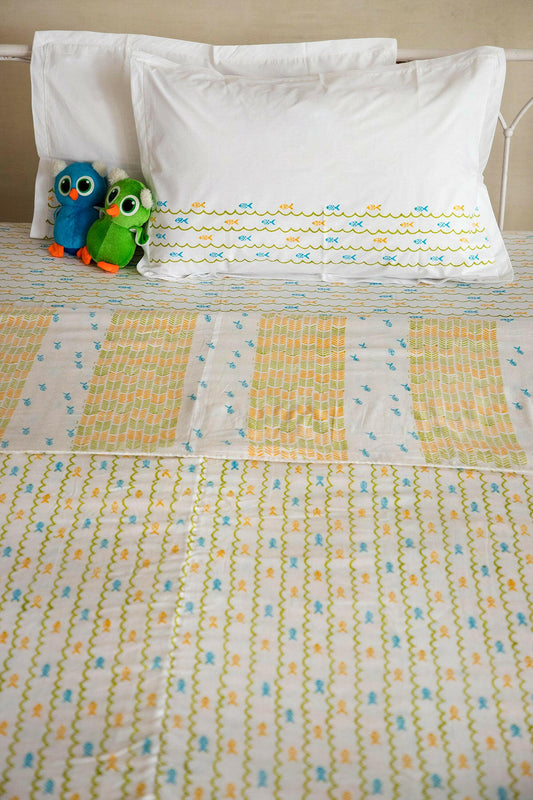 Olive Fish Kids Cotton Dohar