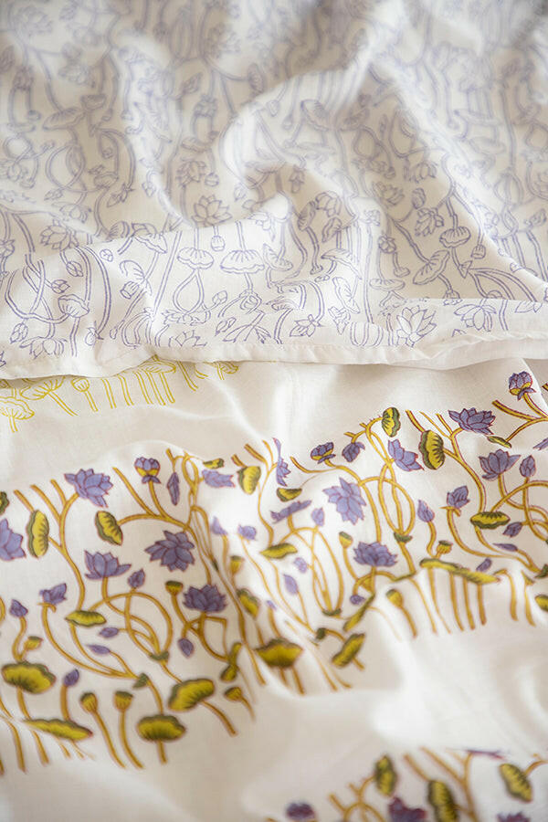 Olive & Orchid Lotus Cotton Dohar