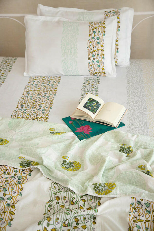 Olive & Space Blue Lotus Cotton Dohar