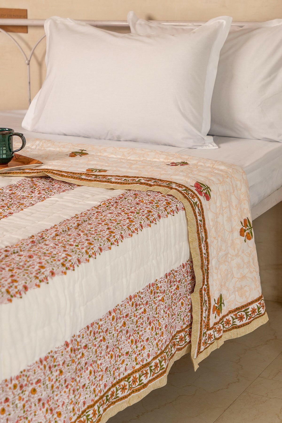 The Pink Pansy Cotton Quilt