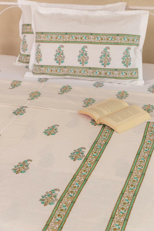 Palace Green Summer Bouquet Cotton Dohar
